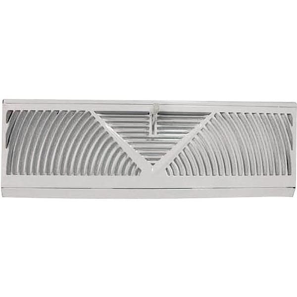 Prosource ProSource BB-15W Baseboard Register, 15 in W x 4-1/2 in H Duct Opening, Steel, White BB-15W - main