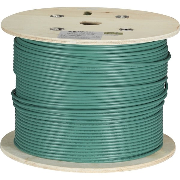 Black Box CAT6A 650-MHZ STRANDED ETHERNET BULK CABLE - SHIELDED S/FTP, CM PVC, POE, GREE C6ABC50S-STR-GN-1000 - main