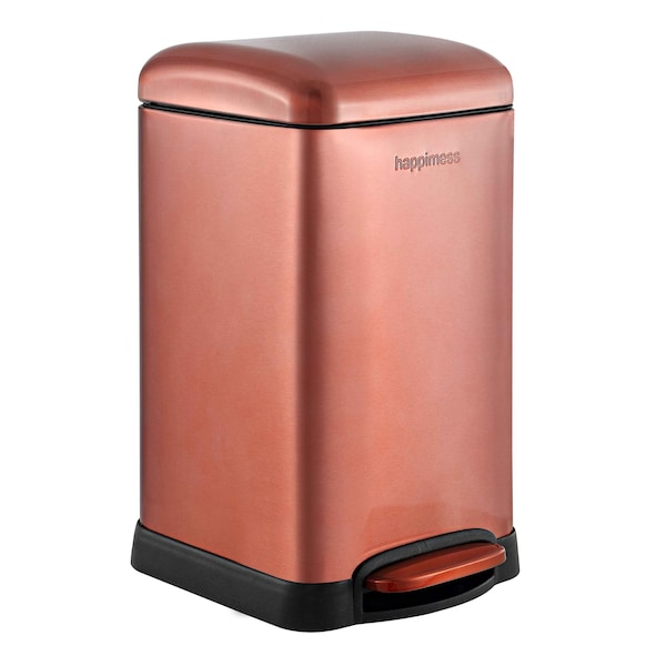 Happimess Betty Retro Mini 3.2-Gallon Step-Open Trash Can, Rose Gold HPM1012D - main