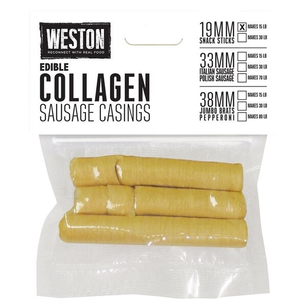 Weston Collagen Sausage Casing Vacuum Bag, Clear 19-0111-W - main