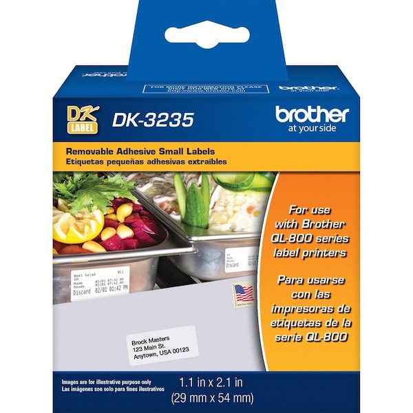Brother Label Tape Cartridge, White, Labels/Roll: 800 DK3235 - main