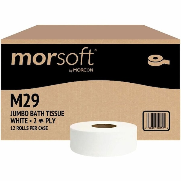Morcon 2 Poly Millennium Bath Tissue; White - 12 Rolls per Case 29 - main