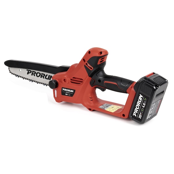 Prorun 20V 7-in. Cordless Mini Chainsaw with 4.0 Ah Battery and Charger PMCS120 - main