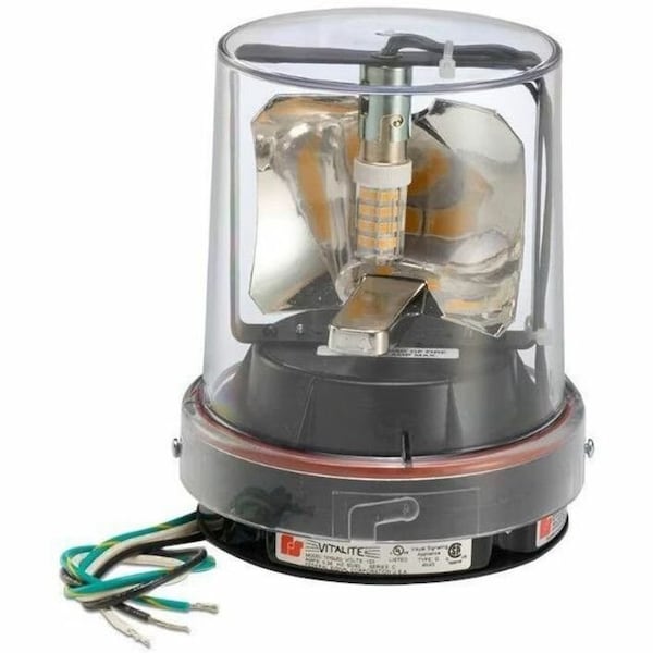 Vitalite Warning Light, Clear, LED, 5-1/8" D 121SLED-120C - main
