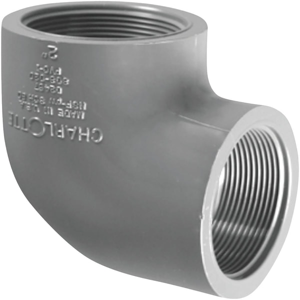 Charlotte Pipe And Foundry 1/2'' Female x Female Schedule 80 90 Deg. PVC Elbow, 1/4 Bend PVC 08302 1000HA - main