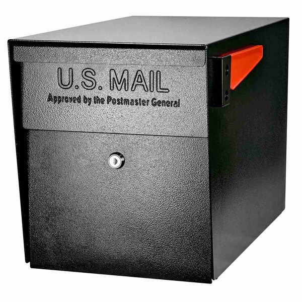 Mail Boss Locking Security Post-Mount Mailbox, Black, USPS Approved 805920 - main