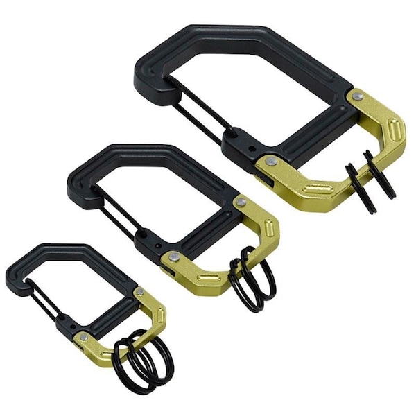 Hillman Carabiner Key Chain, Carbon Steel, 3 PK 9984918 - main