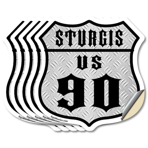 Signmission Sturgis Us 90, 6 inch X 6 inch, Vinyl Decal, 5PK SHI-D-5PACK-6-481 - main