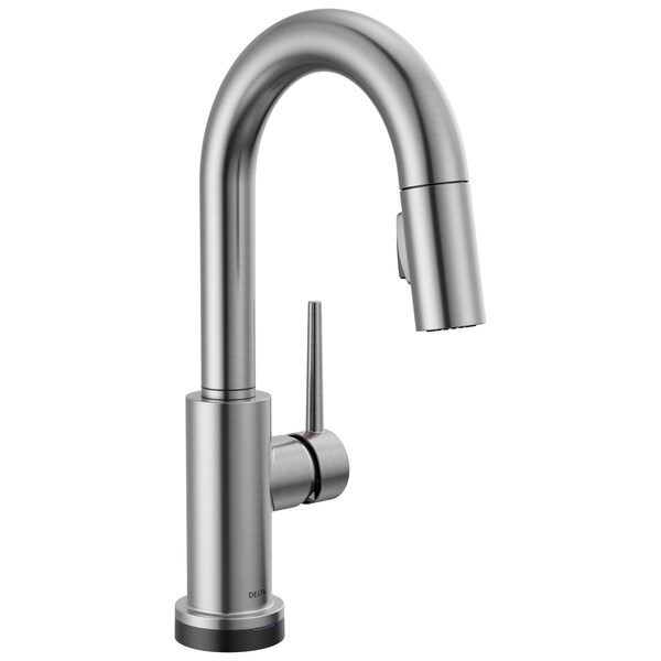 Delta Trinsic Touch2O Bar / Prep Faucet With Touchless Technology In Arctic Stainless 9959TL-AR-DST - main