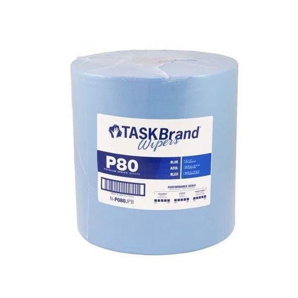 Hospeco TaskBrand P80 Hydrospun Jumbo Roll, Blue, 12X12, 475 Sheets/Roll N-P080JPB - main