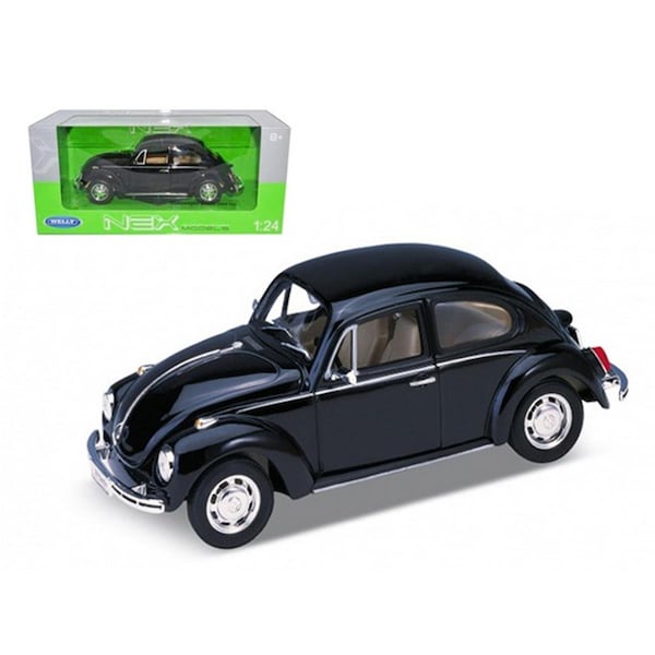 Welly Volkswagen Beetle Black 1-24 Diecast Car Model 22436bk - main