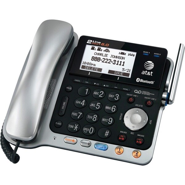 At&T AT&T TL86109 Bluetooth Cordless Phone - 2 x Phone Line - Speakerphone - Backlight ATTTL86109 - main