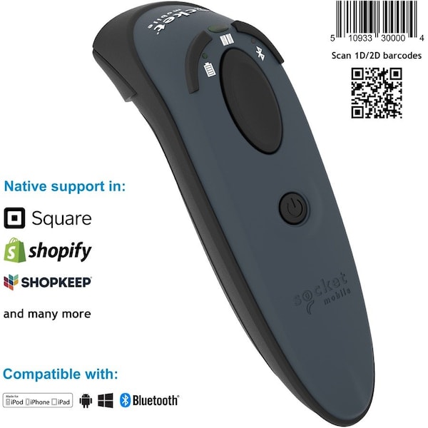 Socket Mobile Durascan D740, 2D Barcode Scanner, Utility Gray CX3426-1872 - main