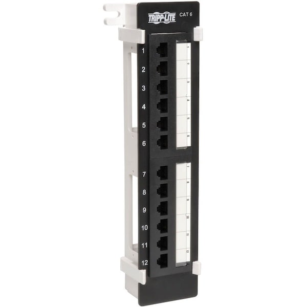 Eaton Tripp Lite Series 12-Port Cat6/Cat5 Wall-Mount Vertical 110 Patch Panel, TAA, RJ45 N250-012 - main