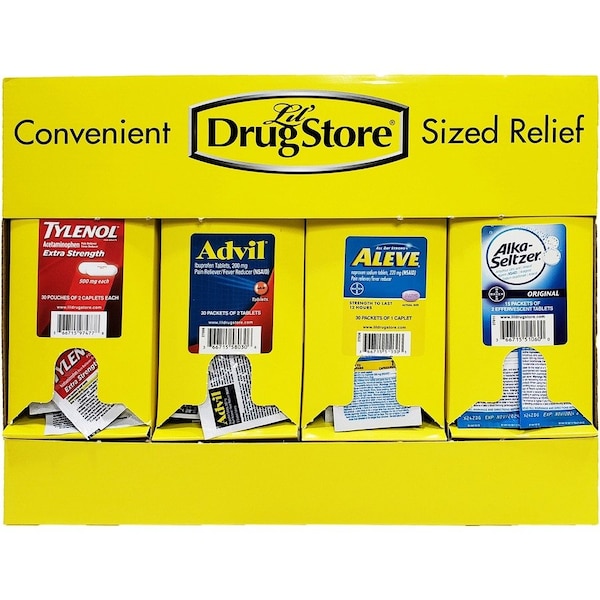 Lil Drug Store Single-Dose Medicine Dispenser, 105-Pieces, Plastic Case, Yellow 71622 - main