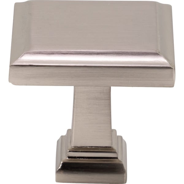 Designperfect 1-3/16 Overall Length Square Cabinet Knob, Brushed Satin Nickel DPA-S54KSNB - main
