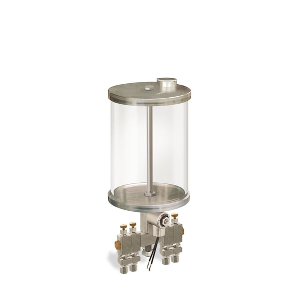 Oil-Rite 1/2 gal Capacity Multi Feed Electro Lubricator w/Acrylic Reservoir - 4, 1/4in. OD Tube, 120V/60Hz B3152-064A041206B111GW - main