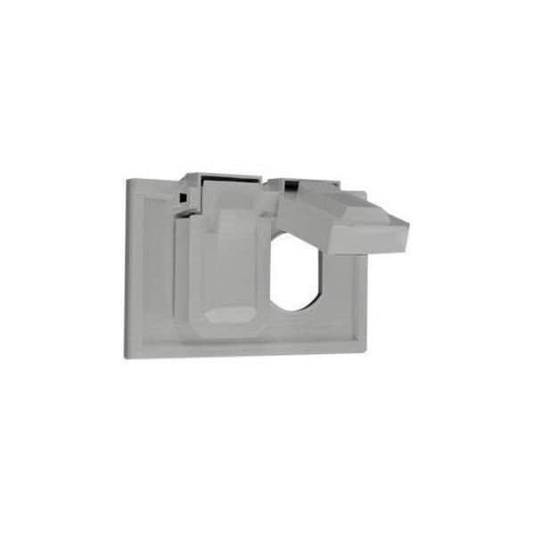 Leviton Duplex Wall Plate, Number of Gangs: 2 Nylon, Plain Finish, Gray 4976-GY - main