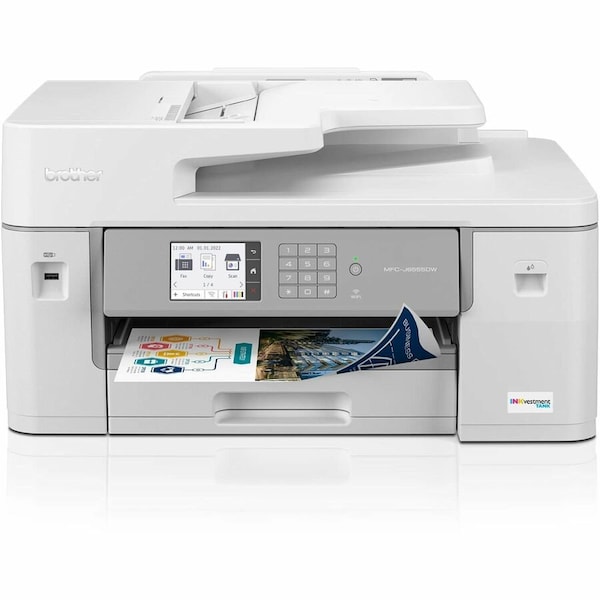 Brother Color Inkjet Printer, 30 ppm, 11in x 17in, Duplex, Wireless, Touchscreen MFC-J6555DW - main