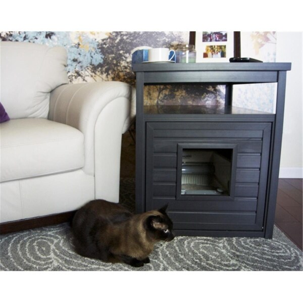 Personagrata EHLB002-03 Habitat N Home Espresso Jumbo Litter Loo End Table - Russet PE104781 - main