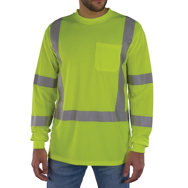 Ergodyne Hi-Vis Shirt, 3XL, Lime, Long Sleeve 22057 - main