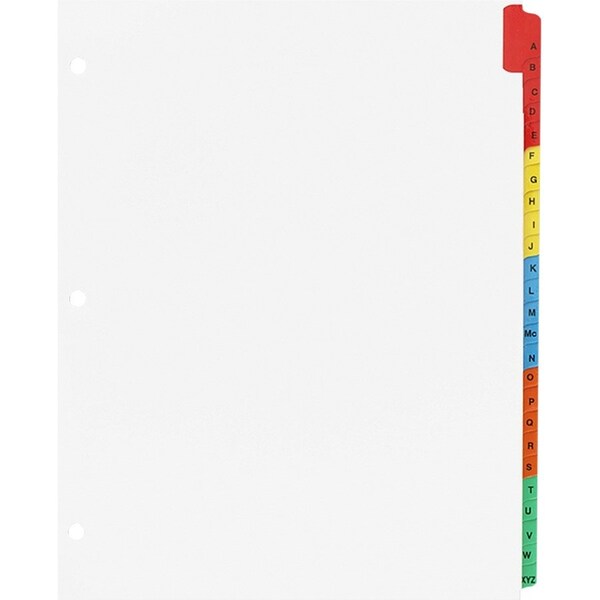 Business Source Index Tabs, Polyethylene, White, PK12 BSN21905 - main