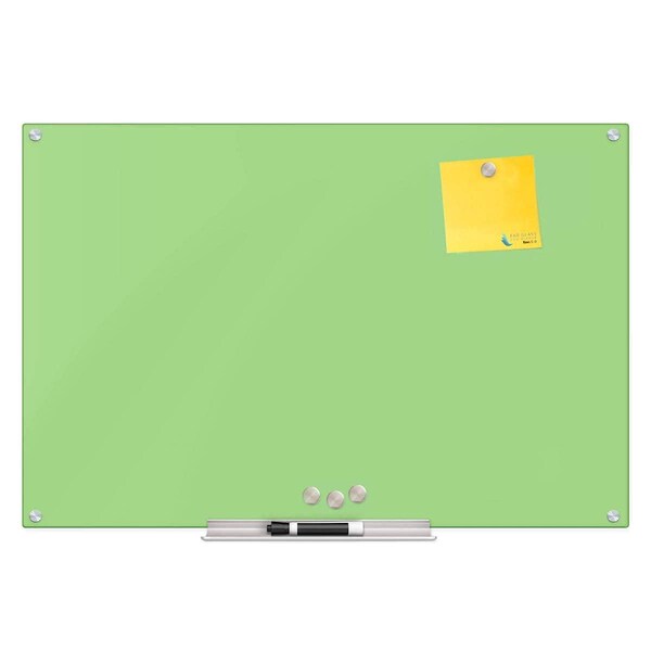Fab Glass And Mirror Green Surface Dry Erase Glass Board, Frameless Magnetic Glass Board for Wall (48in x 60in) with M MB48x60-SB602 - main