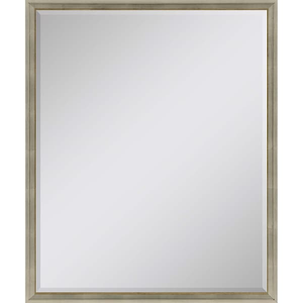 Homeroots 30" Silver Wood Accent Mirror 632770 - main