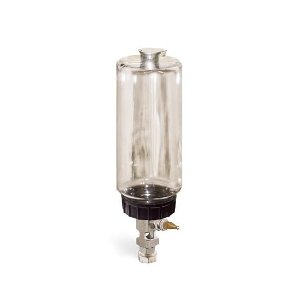 Oil-Rite 1 qt Capacity Sngl Feed Manual Lubricator w/Polycarbonate Reservoir - 1/8in. Female NPT, 5/8in.-18 B1681-0325B11W - main
