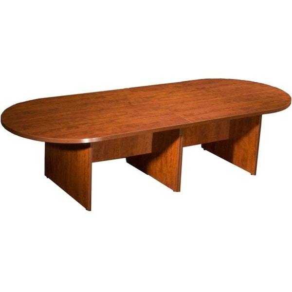 Boss Race Track Conference Table, 120 in W, 49 in L, 29 1/2 in H, PVC, Melamine Top, Black N137-DW - main