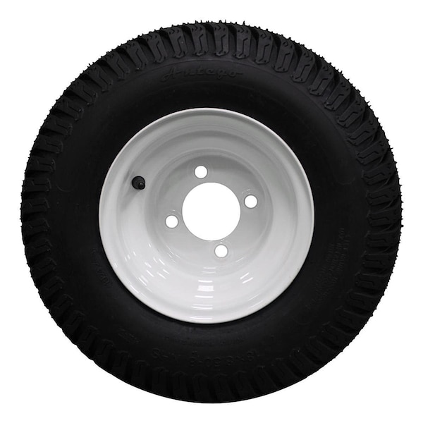 Antego 18x8.50-8 Turf Tires on 8x7 White Steel Wheels Compatible with Golf Carts Single A870110304188508 - main
