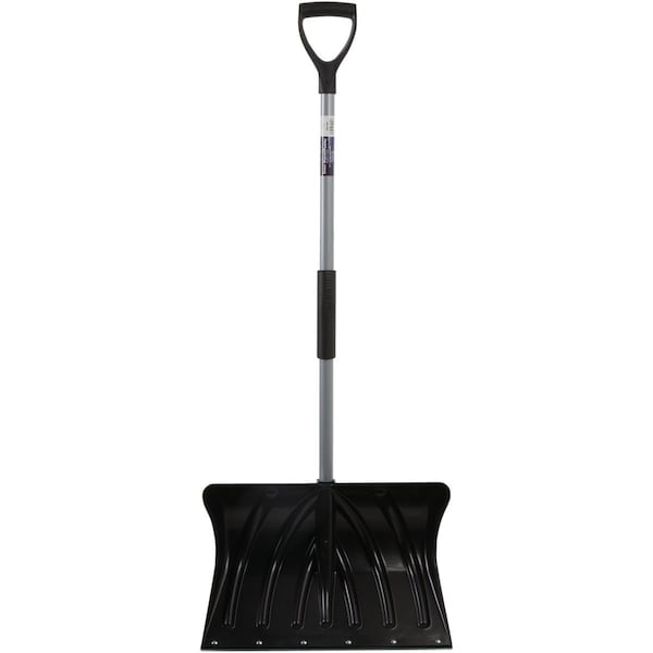 Unbranded 20'' Poly Snow Shovel with Steel Wear Strip and 38'' Steel Handle H505 - main