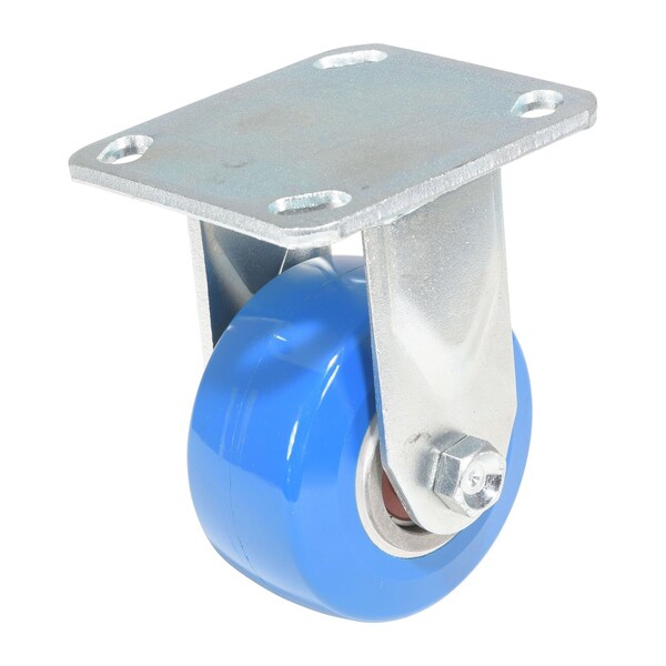 Vestil Polyurethane Precision Ball Bearing Rigid Caster 4 In. x 2 In. 551 lb Blue/Gray CST-PB-4X2PUA-R - main