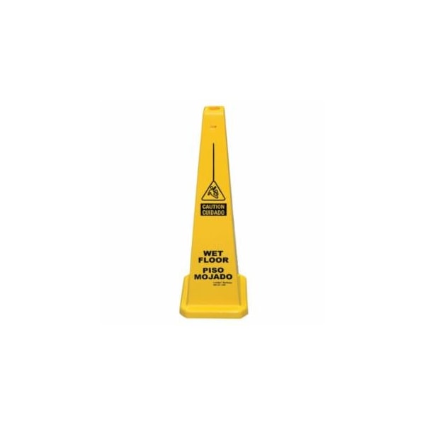 Cortina Safety Products Lamba Safety Cone, Piso Mojado/Wet Floor, Yellow 831-03-600-09 - main
