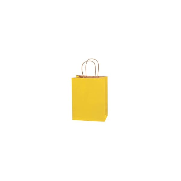 Bubblefast 250-8 x 4 1/2 x 10 1/4'' Yellow Tinted Shopping Bags, 250PK BFBGS116Y - main