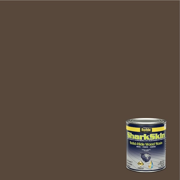 Rodda Paint SharkSkin Deck and Siding Solid Wood Stain, 1 Quart, Chocolate Brown 4240044-EX103/Chocolate Brown - main