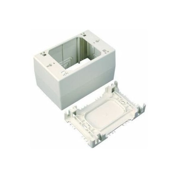 Wiremold Extra Deep Box Fitting, White, PVC NM2044-WH - main