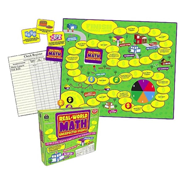 Teacher Created Resources Real World Math: Unexpected Events Game TCR7804 - main