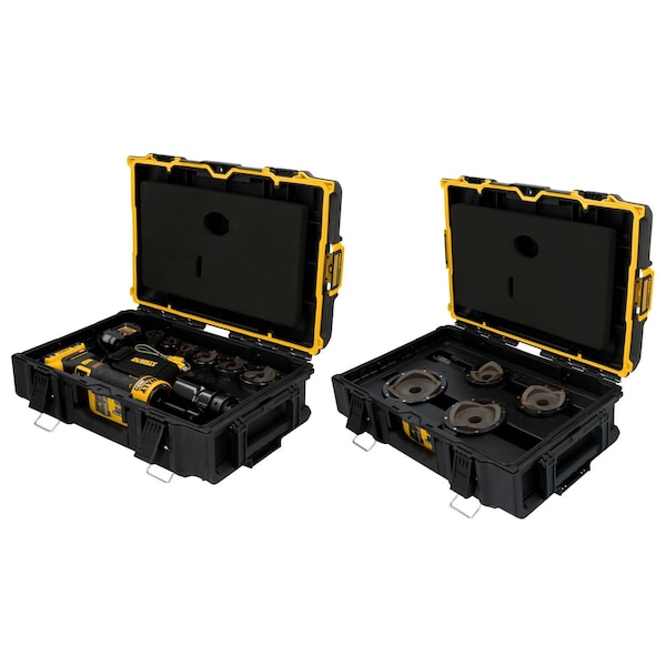 Dewalt Cordless Knockout Tool Kit, 7.3 lb, 12 ga, For Punching in Mild Steel and Stainless Steel DCE600D1K4 - main