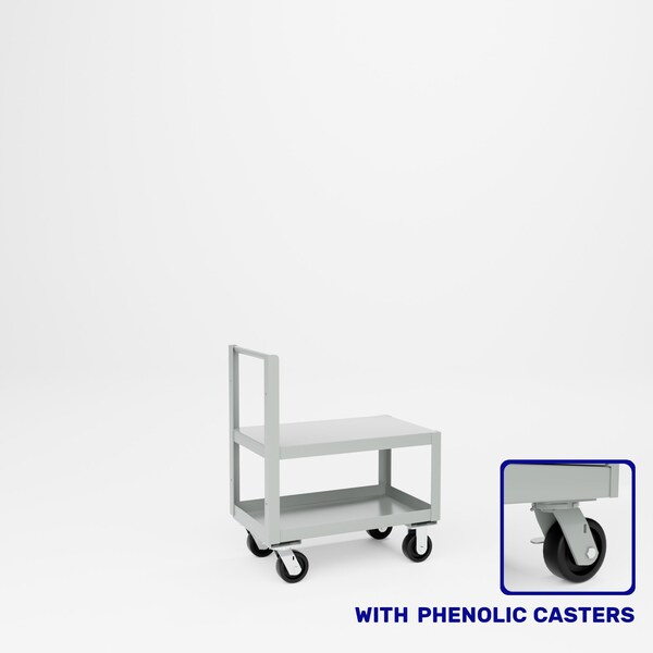 Pucel Single Handle Heavy Duty Truck, 18 in D x 30 in W x 36 in H, Gray 18-TR-30P - main
