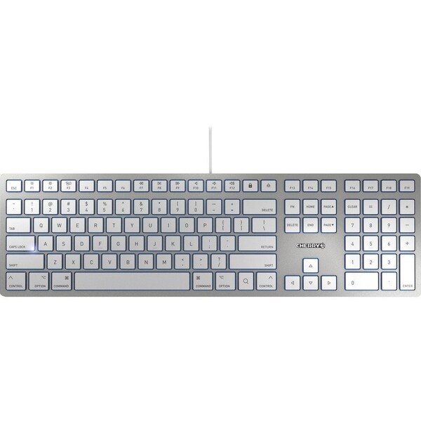 Cherry KC 6000 SLIM SILVER CORDED KEYBOARD F/ MAC US JK-1610US-1 - main