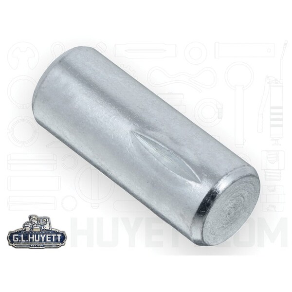 Huyett Type H Grooved Pin, Zinc Plated Low Carbon Steel, 0.500 in Dia x 0.498 in Small End Dia x 1.250 in L GP-0500-1250-H - main
