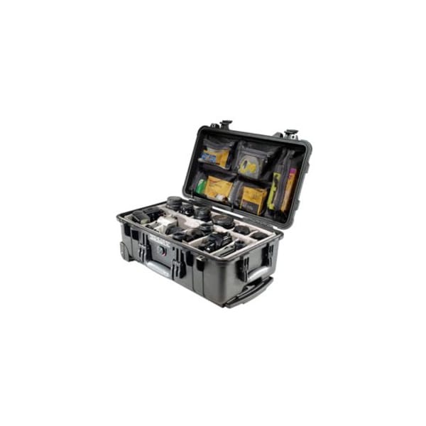 Pelican Products Pelican 1510 Watertight Carry-On Wheeled Case With Foam 19-3/4" x 11" x 7-5/8", Black 1510-000-110 - main