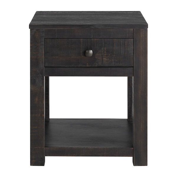 Alaterre Furniture Durham Living Room Side Table 20 in End Table with Storage Drawer and Shelf AFTBL-021 - main