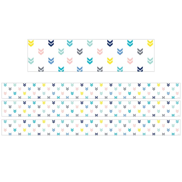 Creative Teaching Press Calm & Cool Colorful Mini Chevrons EZ Border, 48 Feet Per Pack, 3PK 10529 - main