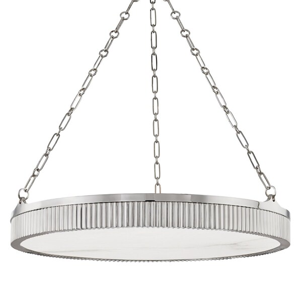 Hudson Valley Lighting Lynden 8 Light Chandelier 30 In. Polished Nickel 532-PN - main