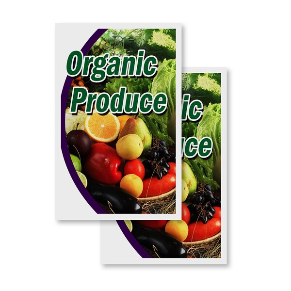 Signmission Organice Produce, Vinyl Decals Only 24 Inch x 36 Inch, Vinyl Decal, 2PK DSB-2436-2PACK-Organice Produce - main