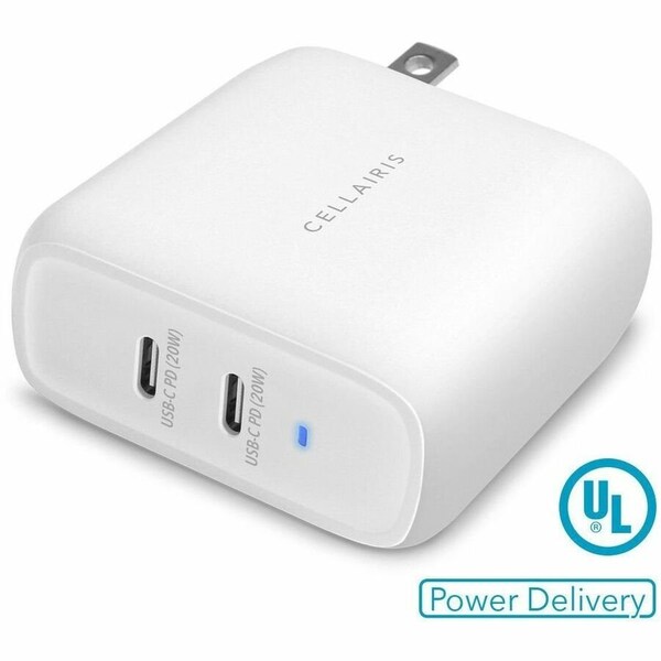 Cellairis Wall Charger - Dual USB-C + USB-C 40W White - 40 W - White 04-0150106 - main