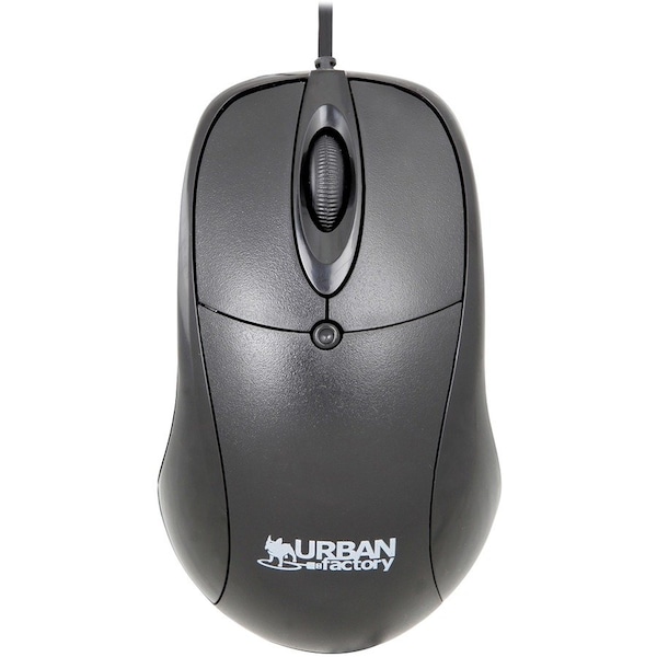 Urban Factory Crazy Mouse - Cable - Black - USB - 800 dpi - Scroll Wheel BCM01UF - main