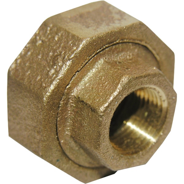 Westlake Pipe & Fittings 1/8'' FPTx1/8'' FPT Red Brass Threaded Union 17-9203 - main